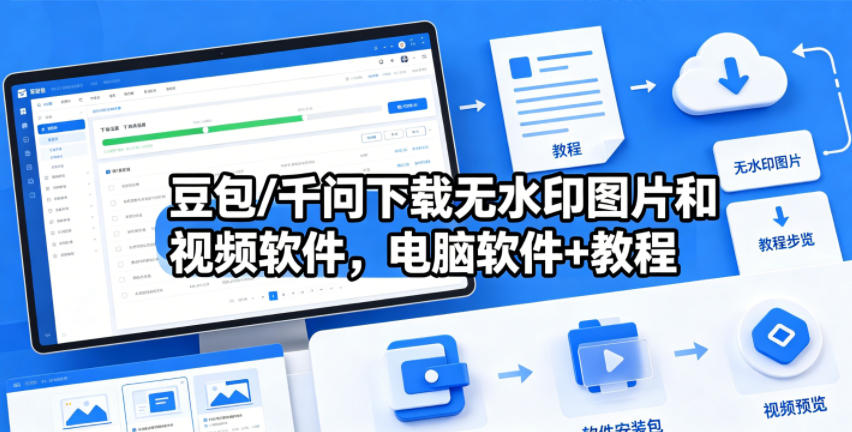 豆包/千问下载无水印图片和视频软件,电脑软件+教程-勇哥博客