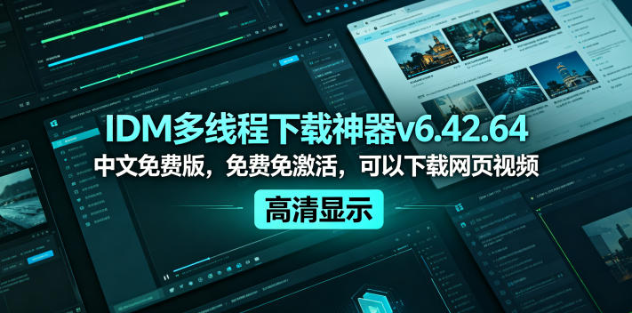 IDM多线程下载神器v6.42.64中文免费版,免费免激活,可以下载网页视频(例如飞书文档内的视频)-勇哥博客