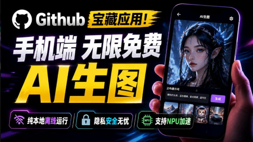 Github宝藏应用!手机端无限免费AI生图,纯本地离线运行,支持NPU加速斩获3.1k stars,local-dream-勇哥博客